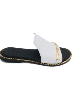 Πέδιλα φλατ SAGIAS SHOES 2004 WHITE