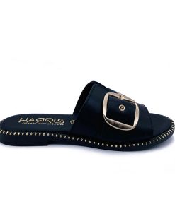 Πέδιλα φλατ HARRIS 316-1168 ΜΑΥΡΟ